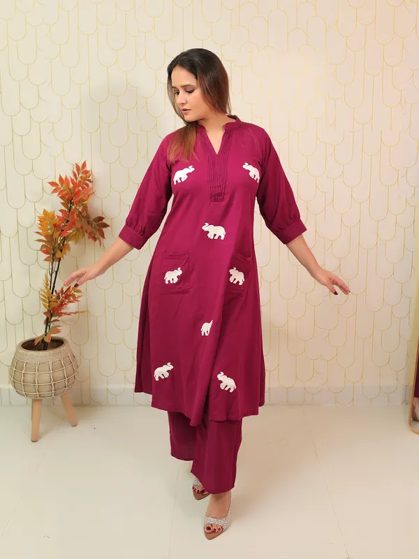 Elevara_Wine_Co_Ord_Set_Wine_Slub_Cotton